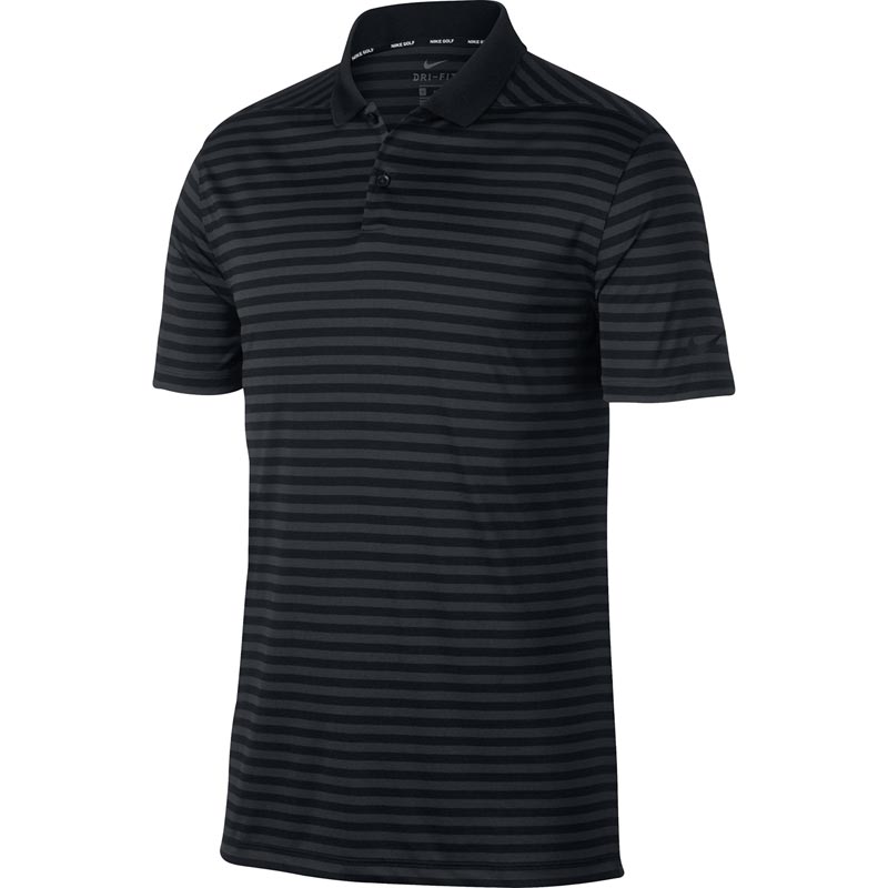 Dry victory polo stripe - Black/Anthracite/Cool Grey S